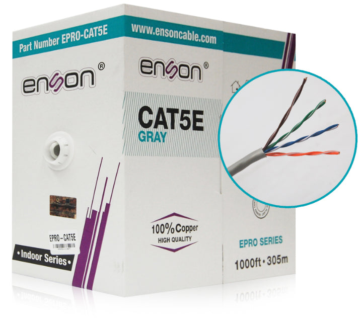 Enson EPRO-CAT5E cable de red Gris 305 m U/UTP (UTP)