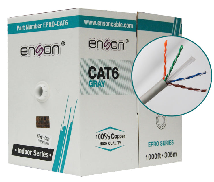Enson EPRO-CAT6 cable de red Gris 305 m U/UTP (UTP) | Cables de red