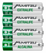 MITZU AP-4XAA pila de uso doméstico Batería de un solo uso AAA Alcalino, 4 pieza(s)