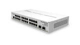 CRS326-24G-2S+IN, CPU 800Mhz, RAM 512MB, 24 x GEth, 2 x SFP+, 512MB RAM, RouterOS/SwitchOS