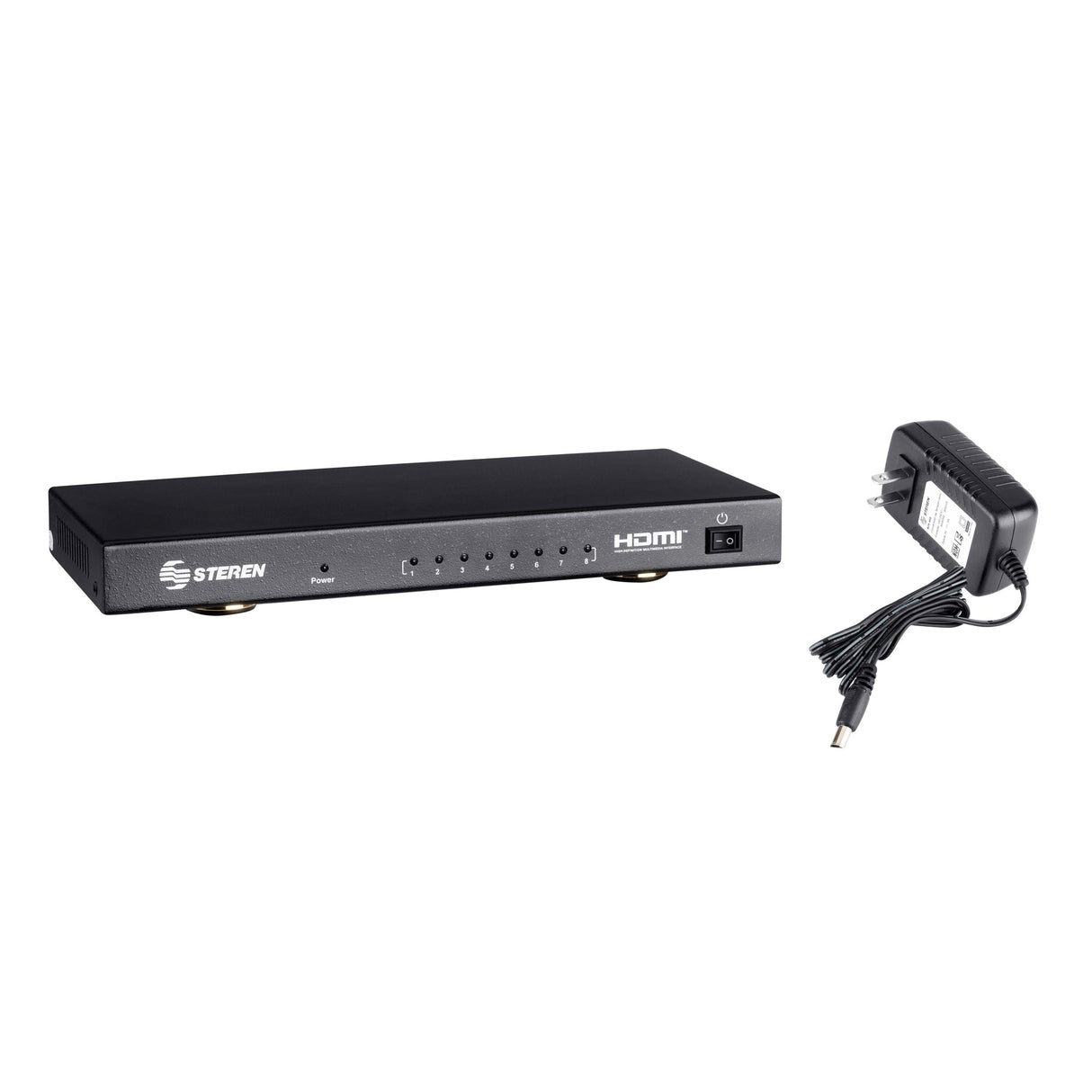 Steren BOS-408 divisor de vídeo HDMI 8x HDMI, 4096 x 2160 Pixeles, Negro, 4K Ultra HD