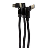 Vorago CAB-308 cable USB 1.3 m USB A USB C/Micro-USB B/Lightning Negro