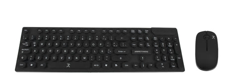 Perfect Choice PC-201052 teclado Ratón incluido Oficina RF inalámbrico QWERTY Español Negro, Interruptor de membrana