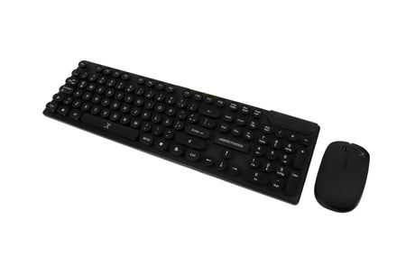 Perfect Choice PC-201052 teclado Ratón incluido Oficina RF inalámbrico QWERTY Español Negro, Interruptor de membrana