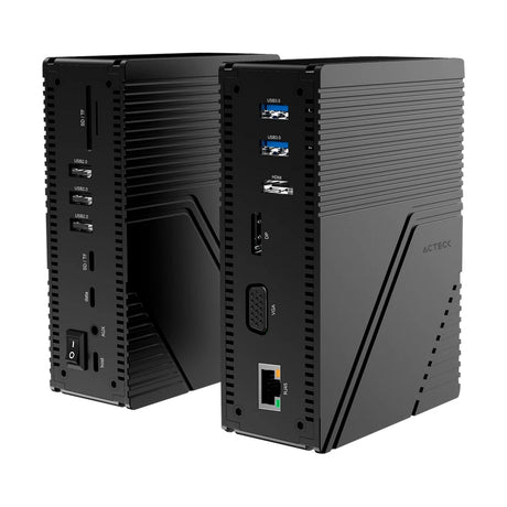 Acteck Gate 14V DH696 USB Tipo C 10200 Mbit/s Negro, DisplayPort, HDMI, USB 3.2 Gen 1 (3.1 Gen 1) Type-A