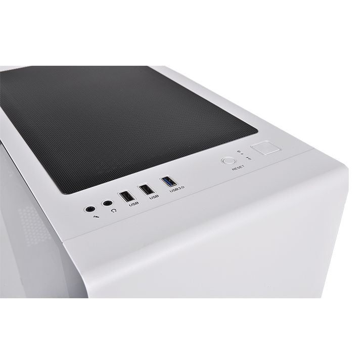 Thermaltake S100 Tempered Glass Snow Edition Micro Tower Blanco, Micro ATX, Mini-ITX, SPCC