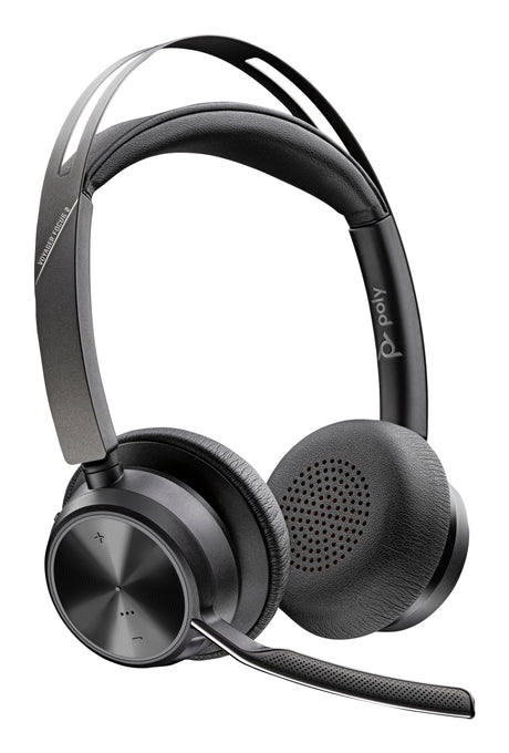 HP Poly Auriculares USB-A Poly Voyager Focus 2 con soporte de carga, Inalámbrico, Oficina/Centro de llamadas, 20 - 20000 Hz