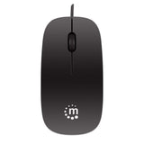 Manhattan Mini Ratón Óptico Silueta Ratón Oficina USB tipo A Óptico 1000 DPI