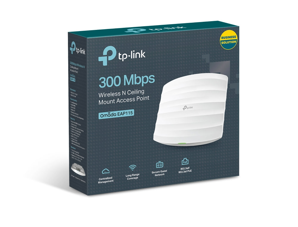 TP-Link EAP115 puntos de accesos inalámbricos Si 300 Mbit/s 300 Mbit/s 10,100,1000 Mbit/s
