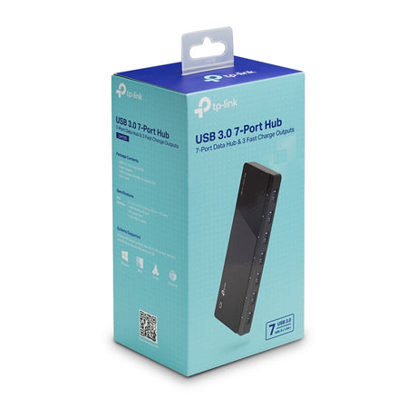 TP-Link UH700 nodo concentrador USB 3.2 Gen 1 (3.1 Gen 1) Micro-B 5000 Mbit/s Negro, USB 3.2 Gen 1 (3.1 Gen 1) Type-A
