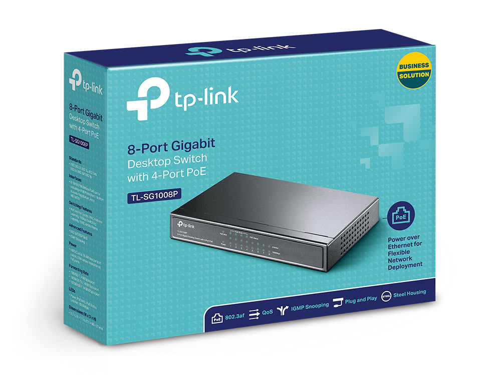 TP-Link TL-SG1008P dispositivo de redes Gestionado 8 Gigabit Ethernet (10/100/1000) 8