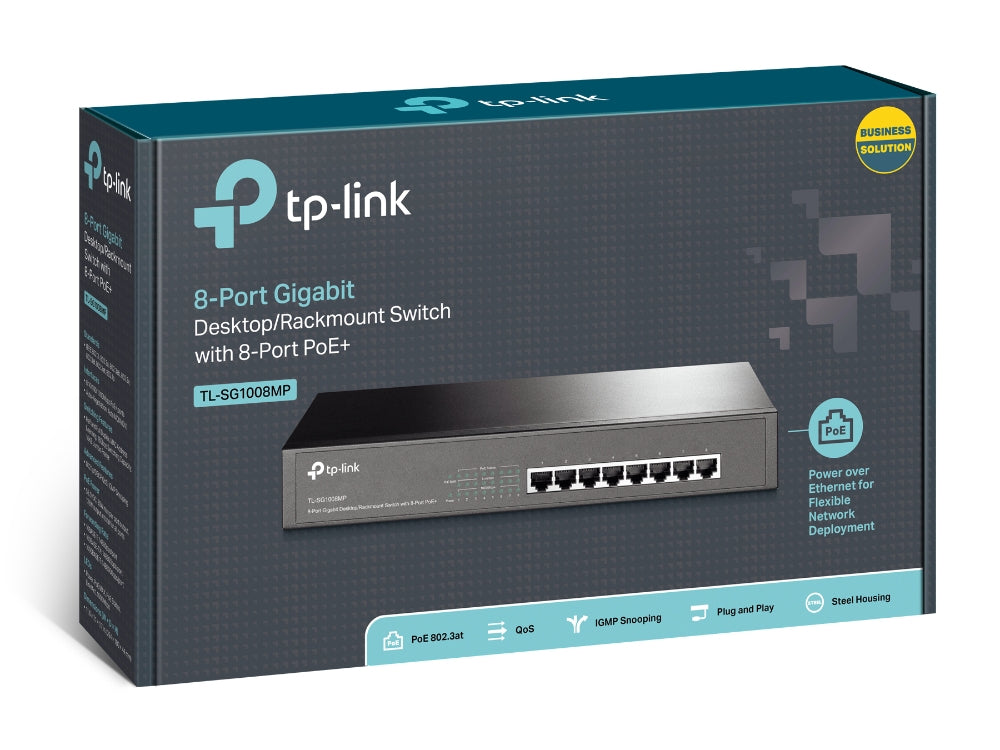 TP-Link TL-SG1008MP dispositivo de redes No administrado 8 Gigabit Ethernet (10/100/1000) 8