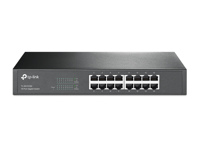 Tp-Link Switch Gigabit no administrable / 16 puertos 10/100/1000 Mbps / 35.7 Mpps TL-SG1016D