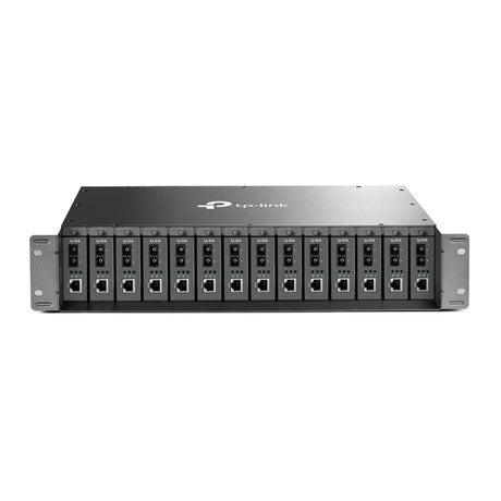 TP-Link TL-MC1400 chasis de red Si Activo 14 Negro