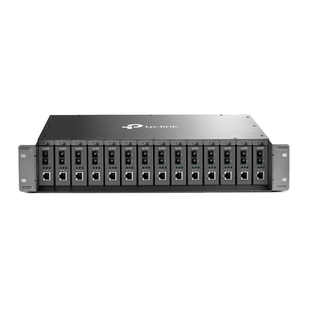 TP-Link TL-MC1400 chasis de equipo de red Negro, 100 - 240 V | Chasis de equipo de red