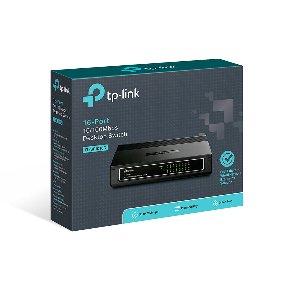 TP-Link TL-SF1016D dispositivo de redes No administrado 16 Fast Ethernet (10/100) 16