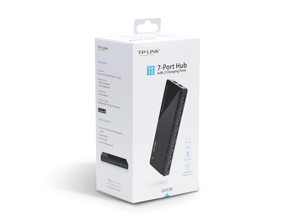 TP-Link UH720 hubs de interfaz USB 3.2 Gen 1 (3.1 Gen 1) Micro-B USB 3.2 Gen 1 (3.1 Gen 1) Type-A 9 9