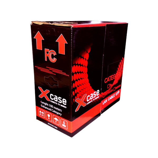 BOBINA  XCASE 100M NEGRO CAT6 .50MM