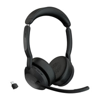 Jabra Evolve2 55 Auriculares Inalámbrico Diadema Oficina/Centro de llamadas USB Tipo C Bluetooth Base de carga