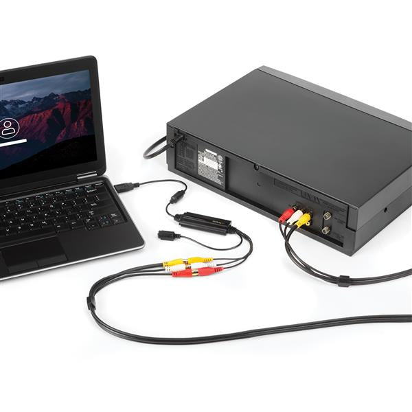StarTech.com SVID2USB232 Dispositivos para capturar video Negro Composite + S-Video + RCA NTSC, PAL, SECAM