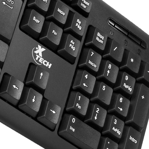 Xtech XTK-092S teclado Hogar USB QWERTY Español Negro