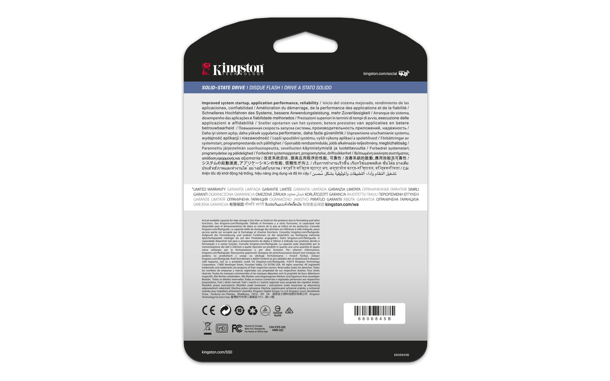 Kingston Technology DC450R unidades internas de estado sólido 256-bit AES 7,68 GB 2.5" Serial ATA III