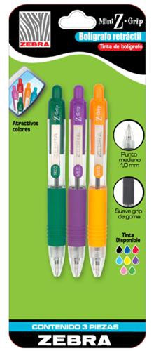 Zebra 7907-06 bolígrafos Multicolor 1 mm 3 pieza(s)