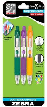 Zebra 7907-06 bolígrafos Multicolor 1 mm 3 pieza(s)