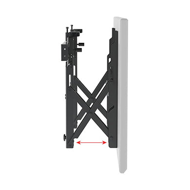 BRobotix 051726 Soportes para pantallas de señalización Capacidad máxima de peso: 45 kg Negro Tamaño máximo de pantalla: