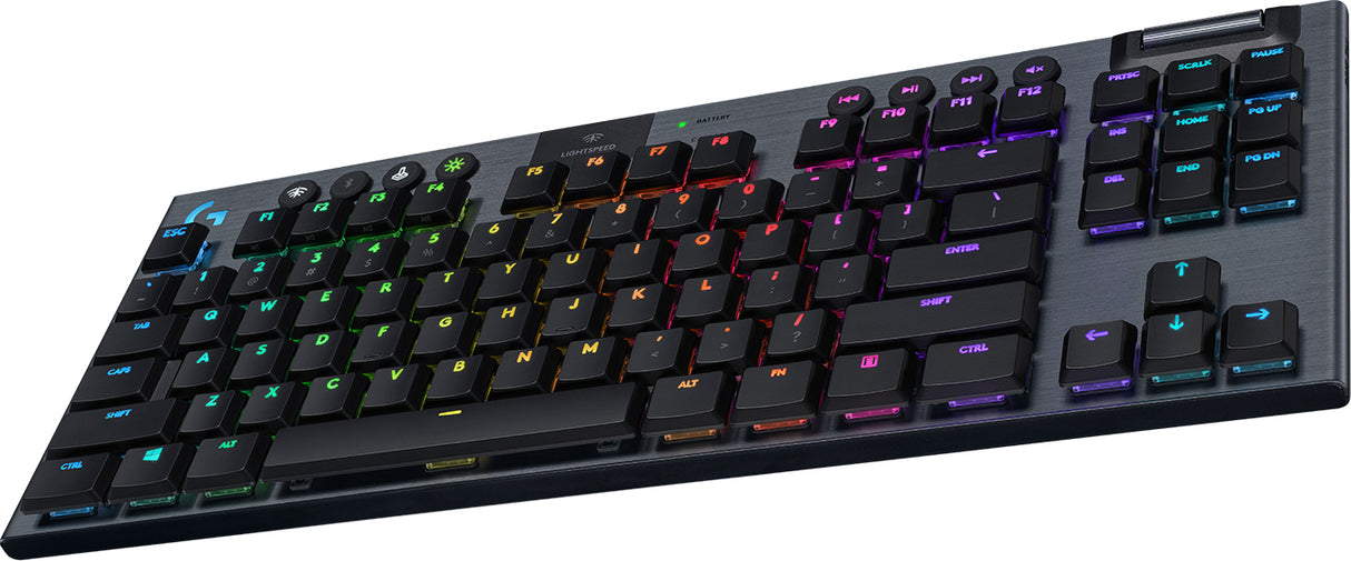 Logitech G 920-009495 teclado Juego RF inalámbrico + bluetooth QWERTY Inglés Carbono, Interruptor mecánico, LED RGB