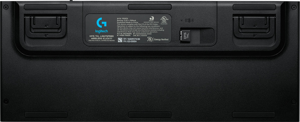 Logitech G 920-009495 teclado Juego RF inalámbrico + bluetooth QWERTY Inglés Carbono, Interruptor mecánico, LED RGB