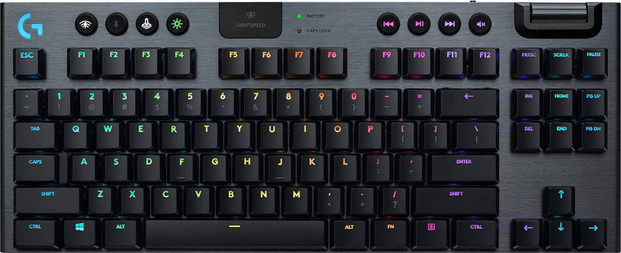 Logitech G 920-009495 teclado Juego RF inalámbrico + bluetooth QWERTY Inglés Carbono, Interruptor mecánico, LED RGB
