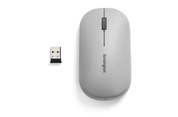 Kensington Ratón inalámbrico dual SureTrack™: gris Ratón Viajes Inalámbrico RF Wireless + Bluetooth 2400 DPI