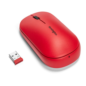 Kensington Ratón inalámbrico dual SureTrack™: rojo Ratón Viajes Inalámbrico RF Wireless + Bluetooth 2400 DPI