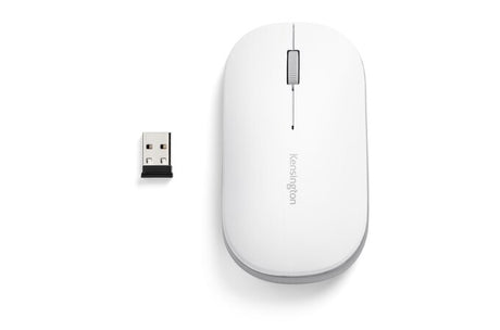 Kensington Ratón inalámbrico dual SureTrack™: blanco Ratón Viajes Inalámbrico RF Wireless + Bluetooth 2400 DPI