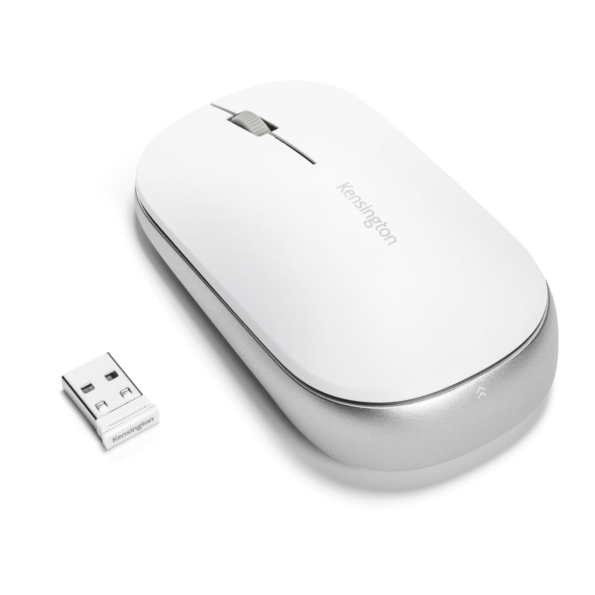 Kensington Ratón inalámbrico dual SureTrack™: blanco Ratón Viajes Inalámbrico RF Wireless + Bluetooth 2400 DPI