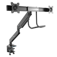 StarTech.com Brazo de Soporte de Montaje para 2 Monitores - con 2 Puertos USB 3.0 - con Instalación por Grommet o Mordaz