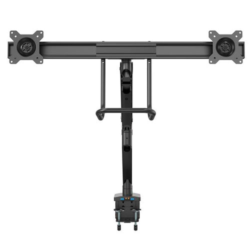 StarTech.com Brazo de Soporte de Montaje para 2 Monitores - con 2 Puertos USB 3.0 - con Instalación por Grommet o Mordaz