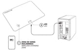 Yeyian Flow 2700 Cojín de ratón para Juegos Negro, Monocromático, Poliéster, Caucho