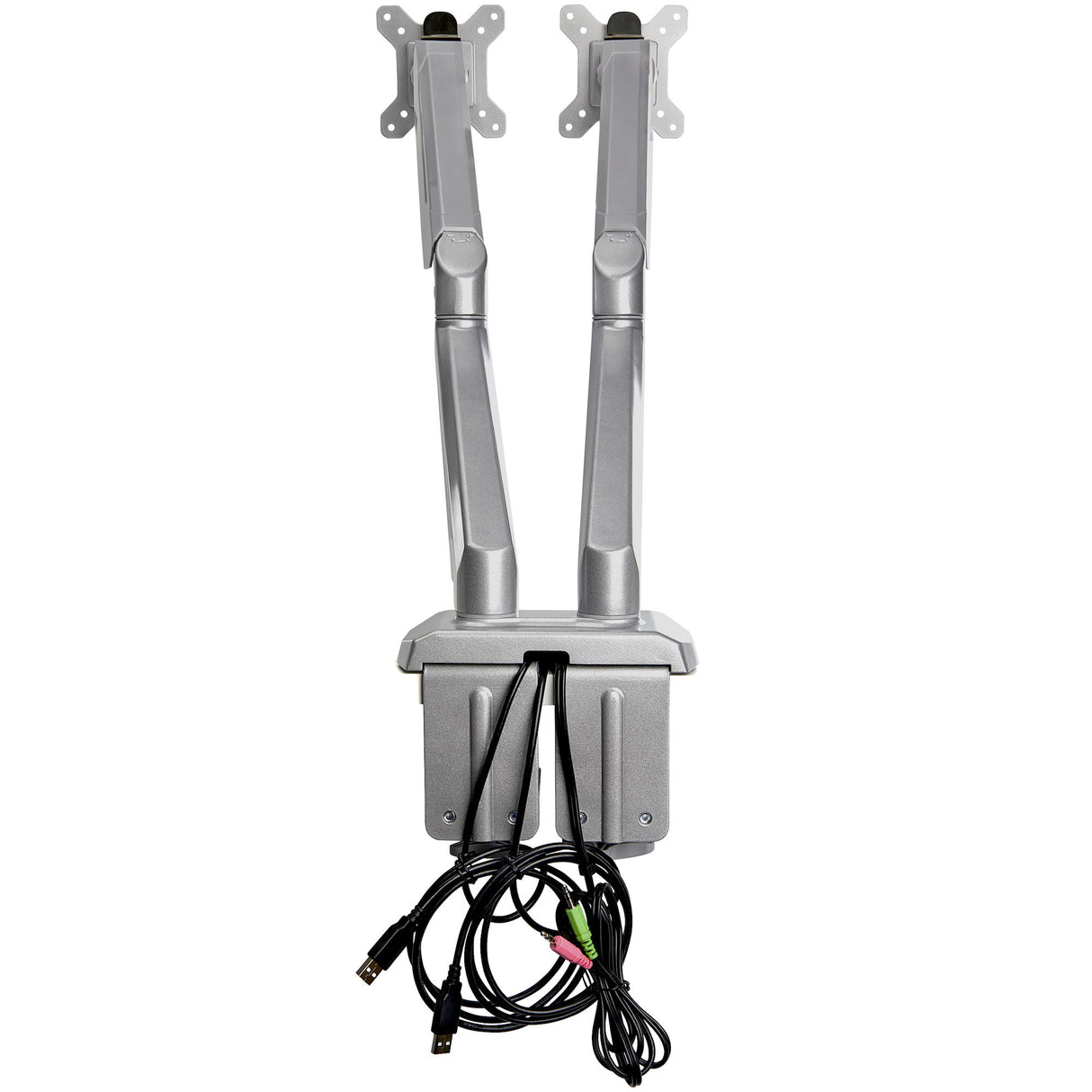StarTech.com Brazo de Soporte para 2 Monitores - para Pantallas VESA de 15 a 32IN con Hub USB de 2 Puertos Monitor Plata