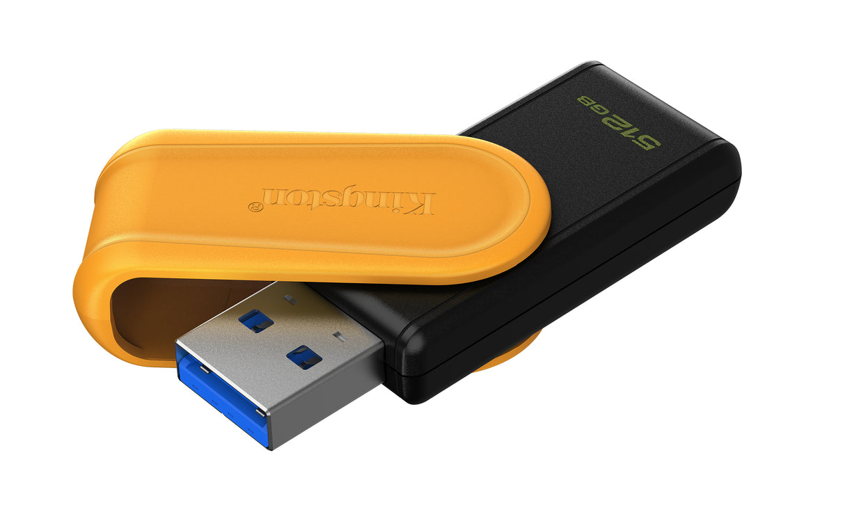 Kingston Technology 512GB Portable USB 3.2 Gen 1 DataTraveler Exodia S (Black/Yellow) Memoria Flash 512 GB USB tipo A 3.2 Gen 1 (3.1 Gen 1) Si