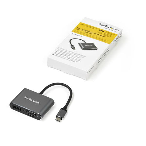 StarTech.com Adaptador USB-C a DisplayPort y VGA - Conversor de Vídeo USB Tipo C - 4K 60Hz - HDR Adaptadores gráficos US