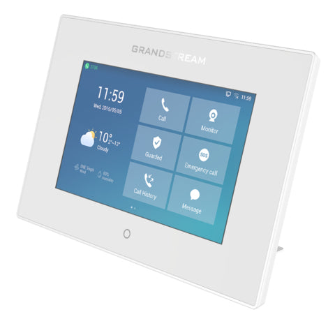 Grandstream Networks GSC3570 sistema de intercomunicación de video 17.8 cm (7") Blanco, TFT, 1024 x 600 Pixeles, Capacit
