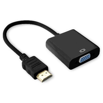 BRobotix 110910N cambiador de género para cable HDMI VGA Negro