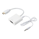 BRobotix 110964B cambiador de género para cable HDMI + VGA AUDIO Blanco