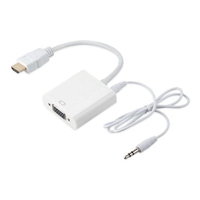 BRobotix 110964B cambiador de género para cable HDMI + VGA AUDIO Blanco