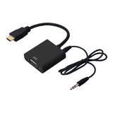 BRobotix 110964N adaptador de cable de vídeo HDMI tipo A (Estándar) VGA (D-Sub) + 3,5mm Negro