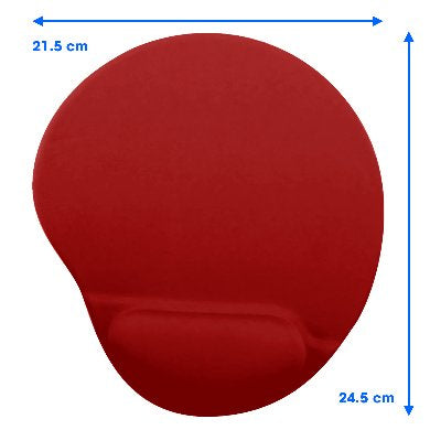 BRobotix 500074R alfombrilla para ratón Cojín de ratón para Juegos Rojo, Monocromático, Gel, Neopreno