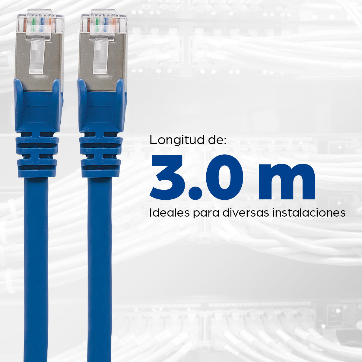 Intellinet Cable de Red Cat6a S/FTP, 3.0 m, Azul Cable Azul 3 m Cat6a S/FTP (S-STP)