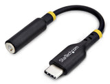 StarTech.com Adaptador de Audio USB-C a 3,5mm TRRS Minijack - Adaptador de Audio USB Tipo C para Auriculares con Micrófo